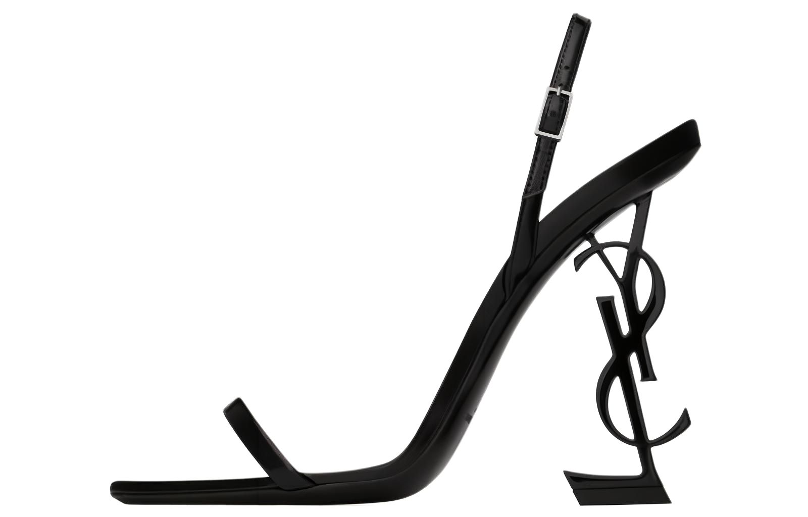 Сандалии Opyum Logo Plaque SAINT LAURENT, черный