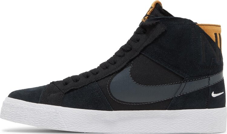 Кроссовки Zoom Blazer Mid Premium SB 'Black Patchwork', черный — фото 3
