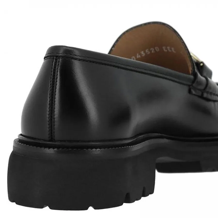 Мужские черные мокасины Salvatore Ferragamo Bleecker с пряжкой, черный — фото 4