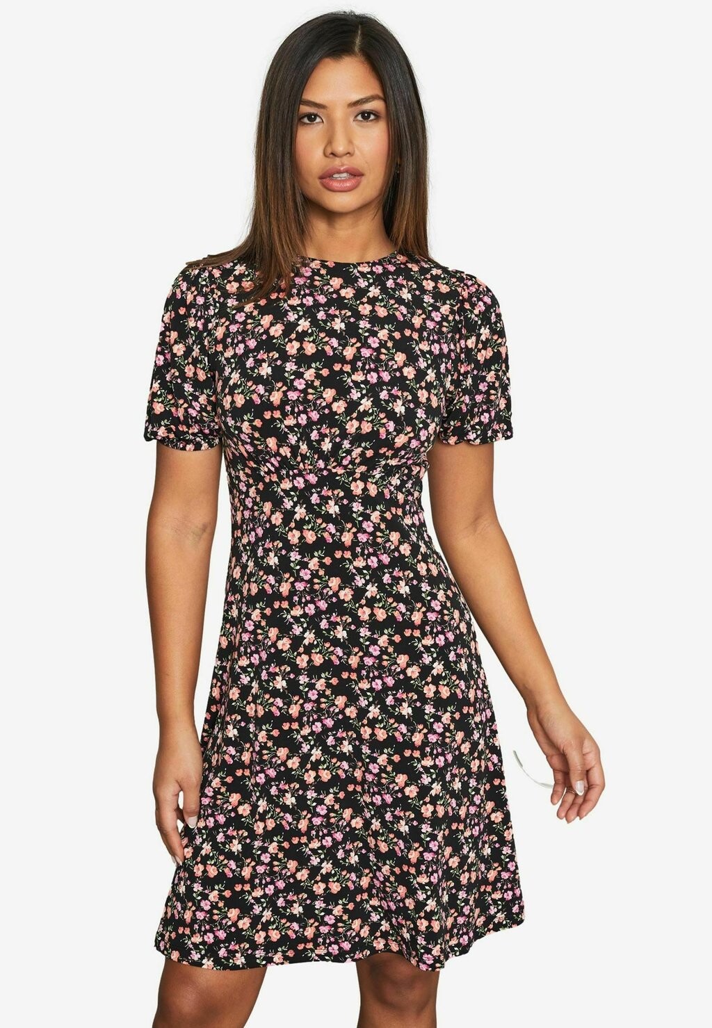 

Платье из джерси UNDERBUST PUFF SLEEVE Lipsy, розовый