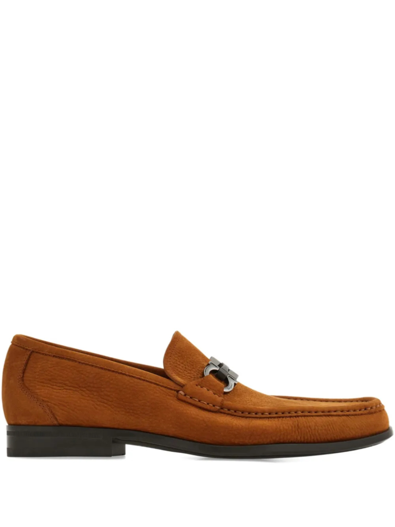 

Мокасины с пряжкой Gancini Ferragamo, коричневый