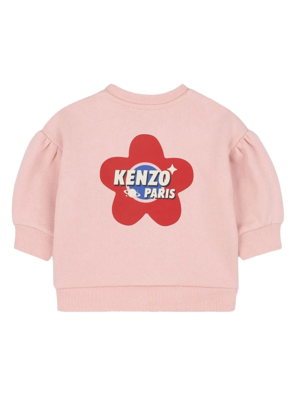 Спортивный костюм с графическим принтом и рукавами-фонариками Kenzo Kids, розовый — фото 3