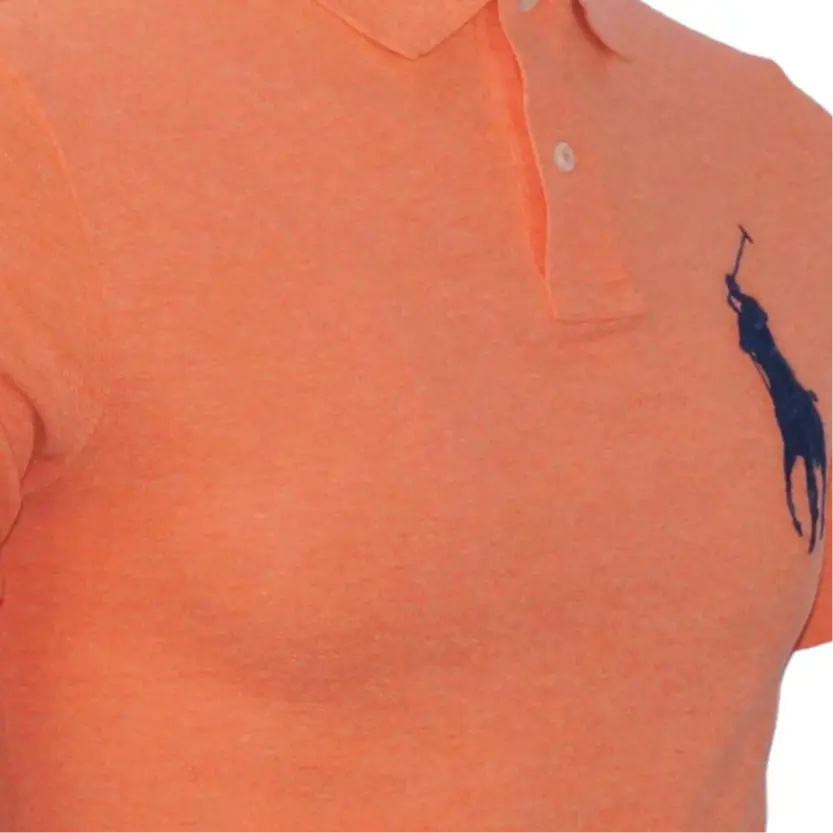 Футболка поло оранжевая Polo Ralph Lauren — фото 4