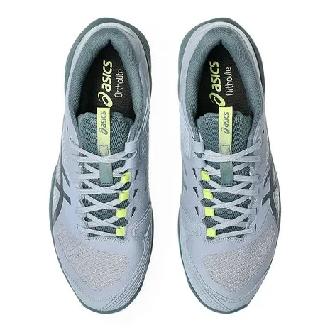 Мужские теннисные кроссовки для всех типов покрытий «Solution Speed FF 4» от ASICS, Gray X Yellow — фото 2
