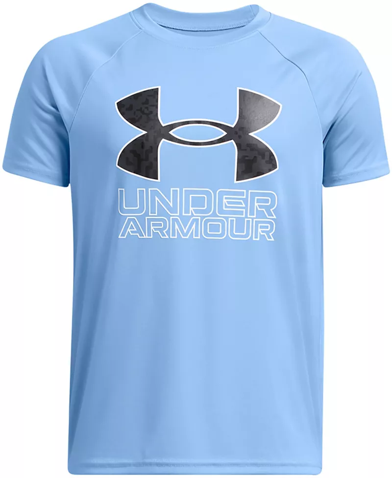 

Футболка с гибридным принтом Under Armour для мальчиков, цвет Horizon Blue/Anthracite