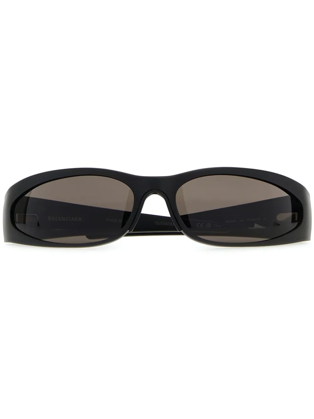 

Солнцезащитные очки в овальной оправе Balenciaga Eyewear, черный