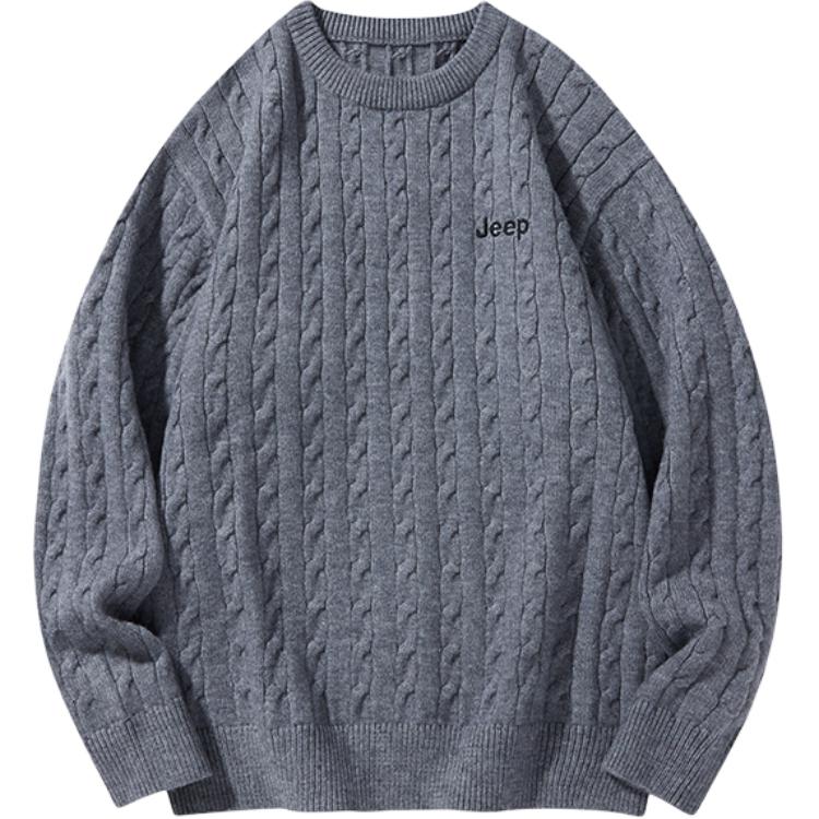 

Свитер с круглым вырезом для школьников Grade School Jeep, серый
