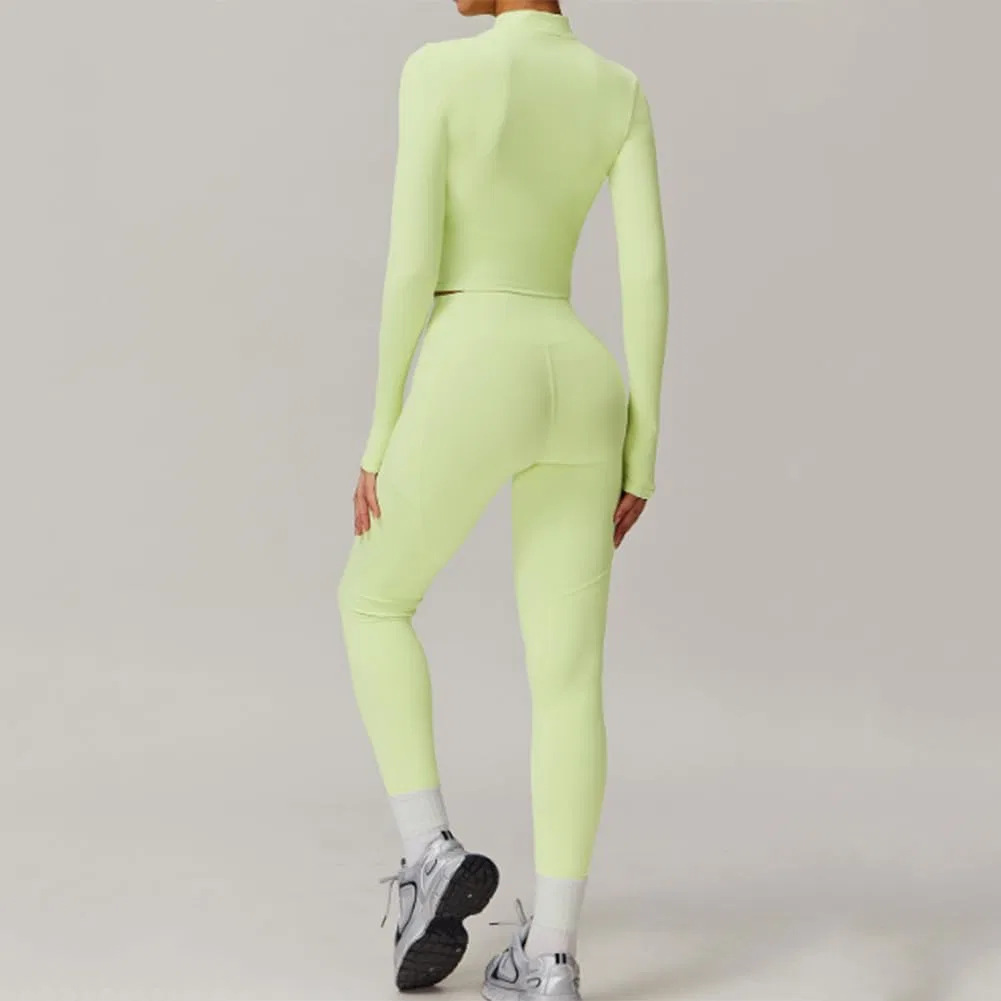 Спортивный костюм с длинным рукавом и леггинсами, Green — фото 2