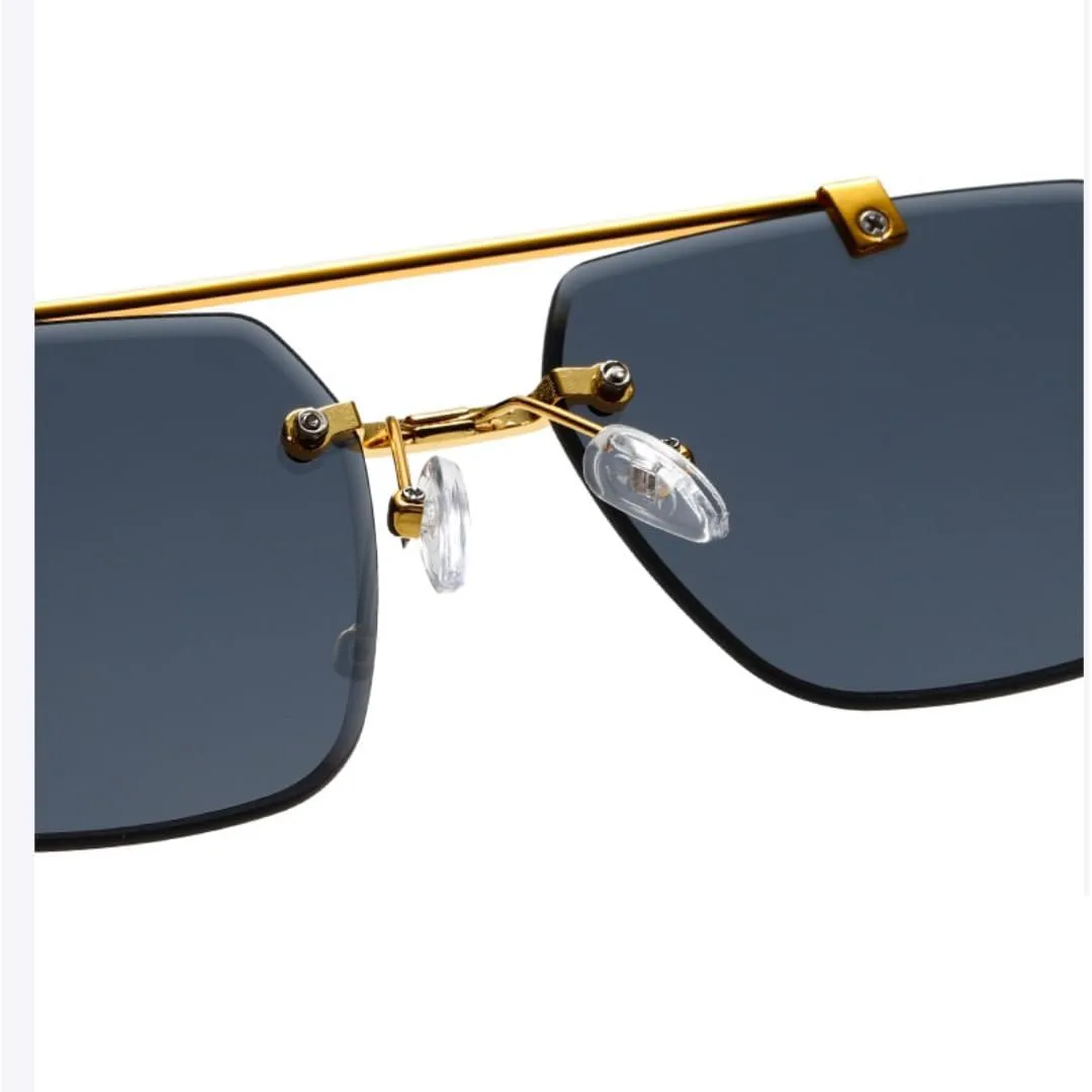 

Роскошные безрамочные солнцезащитные очки с градиентным переходом для женщин, ретро-модные, для мужчин, защита от УФ-излучения UV400 TYUVIVO, Transparent