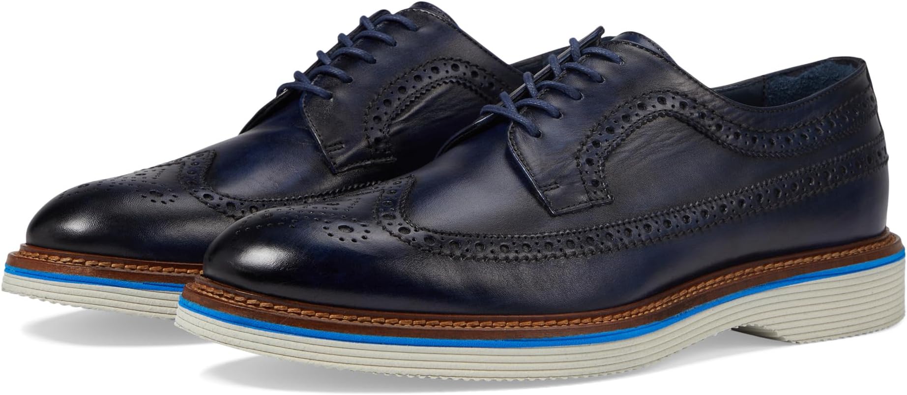 

Оксфорды Johnston & Murphy Collection Jenson Longwing, цвет Navy Italian Calfskin