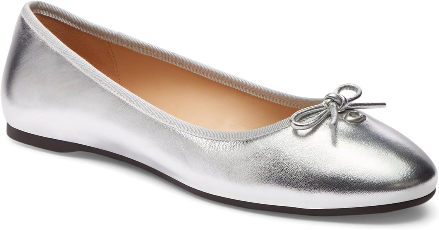 Туфли на плоской подошве COACH Abigail Flat, серебряный