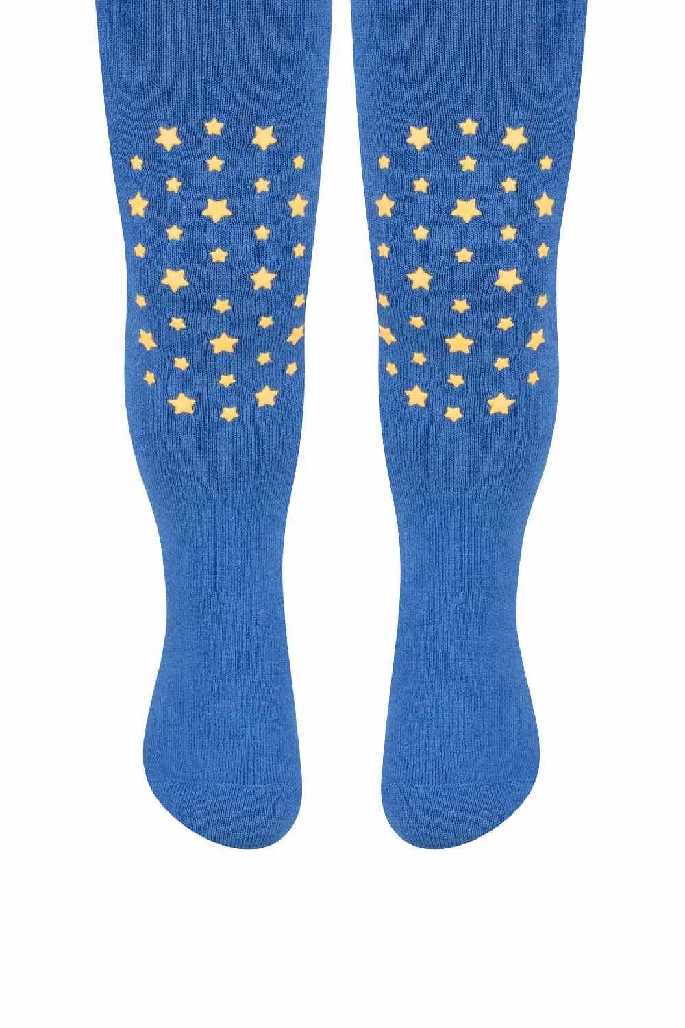 

Мягкие дышащие хлопковые однотонные противоскользящие колготки с ручками Steven, синий