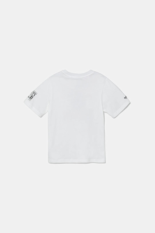 Детская хлопковая футболка Adidas Originals, белый — фото 2
