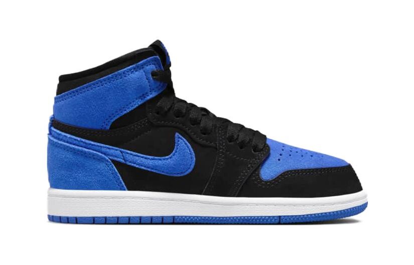 Jordan Air Jordan 1 Детские баскетбольные кроссовки PS, Blue with Black Lettering — фото 2