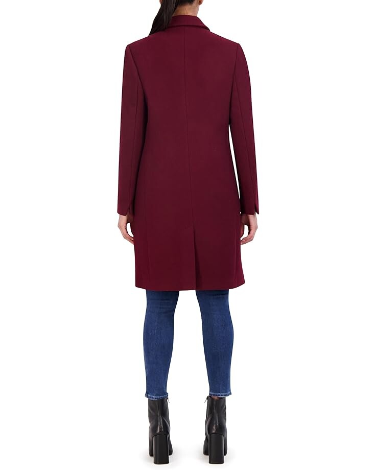 

Пальто Cole Haan Asymmetrical Peak Lapel Coat, бордо