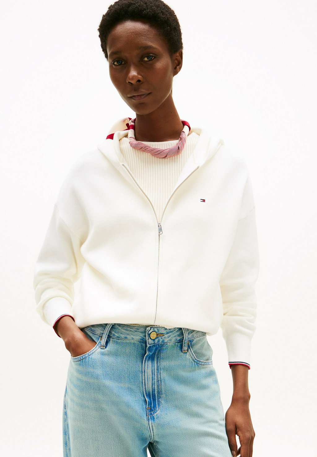 

Толстовка на молнии HOODED Tommy Hilfiger, серый