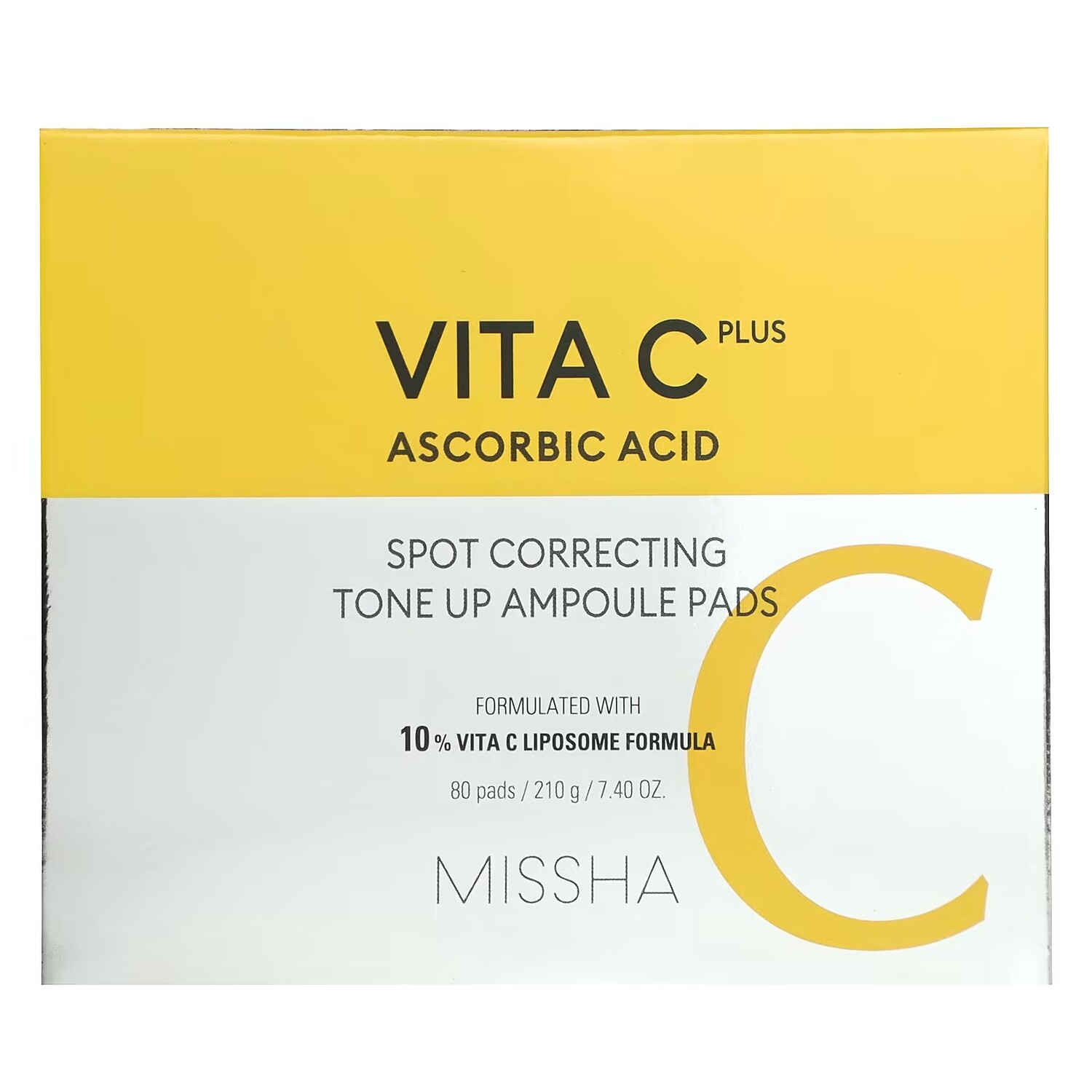 Сыворотка Missha — Тонизирующие ампульные подушечки Vita C Plus для коррекции пятен, 80 подушечек — фото 2
