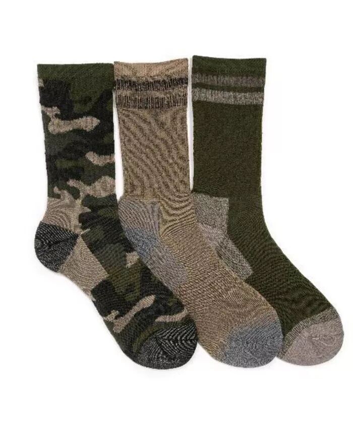 

Мужские носки с фиксатором тепла для походов (3 шт.) MUK LUKS, мультиколор