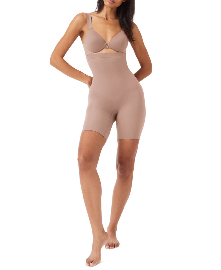 

Женские корректирующие шорты с высокой талией и длиной до середины бедра 10398R SPANX, Cafe Au Lait