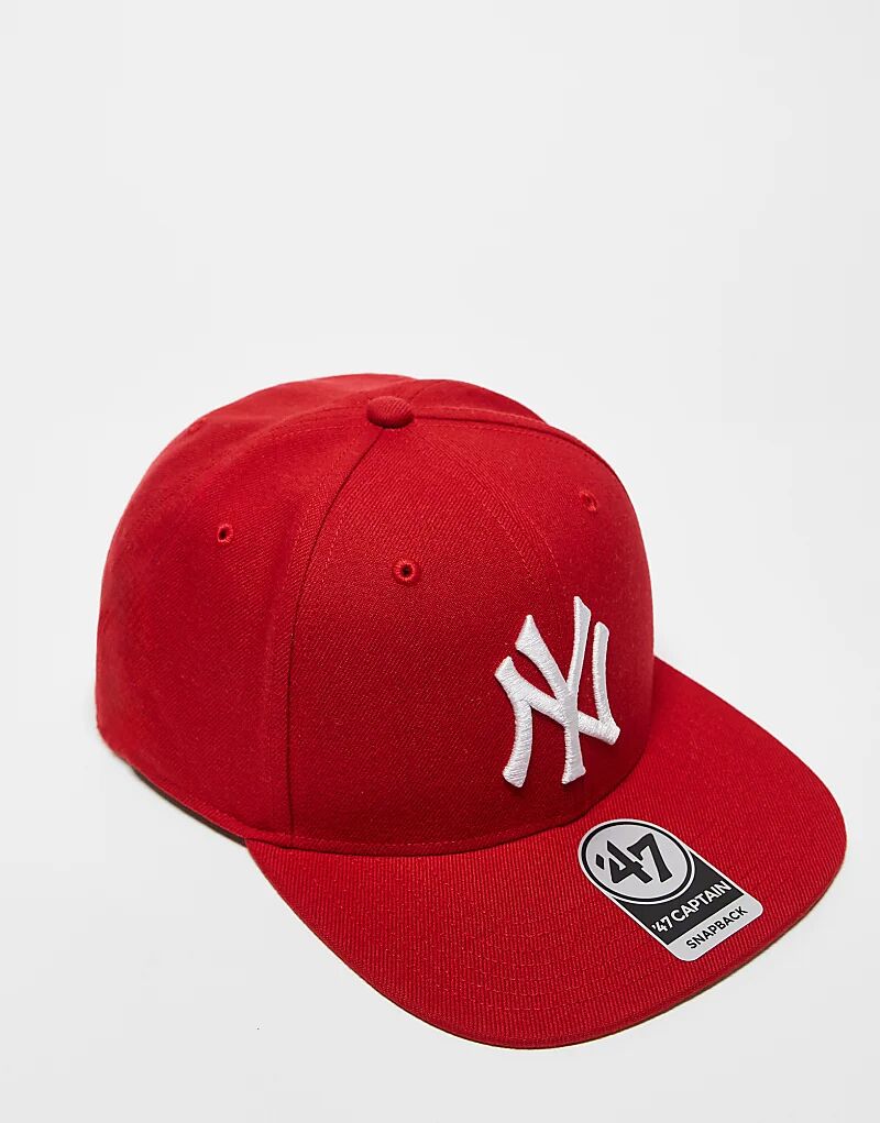 

Кепка с прямым козырьком NY Yankees красного цвета 47 Brand