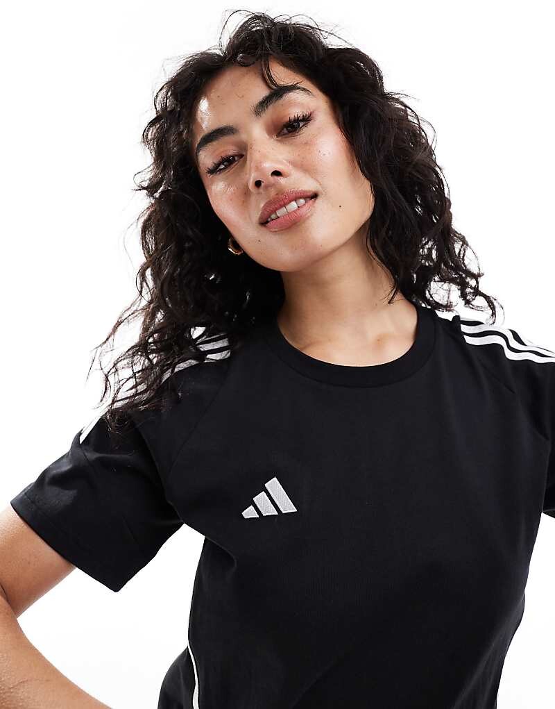 

adidas Football – Tiro 24 – Футболка из толстовочной ткани черного цвета
