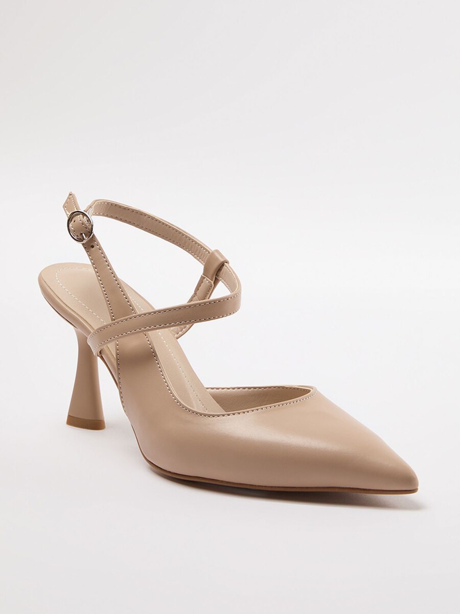 Туфли-лодочки с открытой пяткой Trendyol Classic, Beige — фото 4