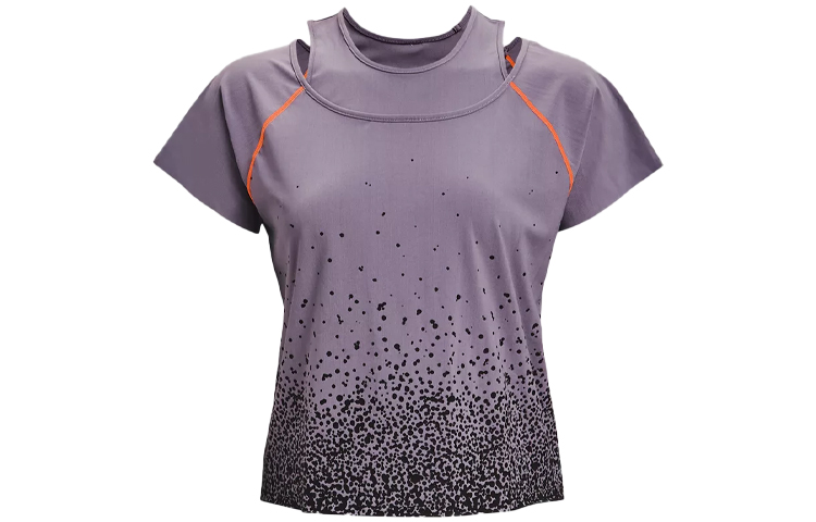

Футболка прямая женская серо-фиолетовая Under Armour