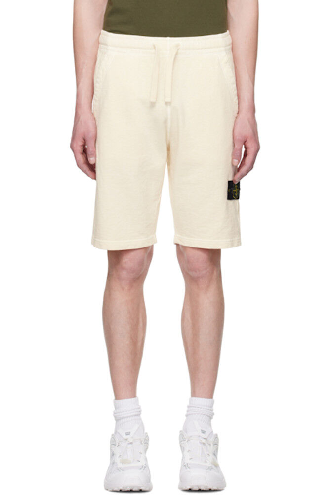 

Шорты из флиса Off-White Malfilé с эффектом «старины» Stone Island