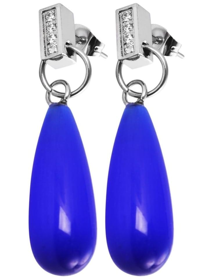 

Adeliás Женские серьги - серьги-гвоздики из нержавеющей стали синего цвета