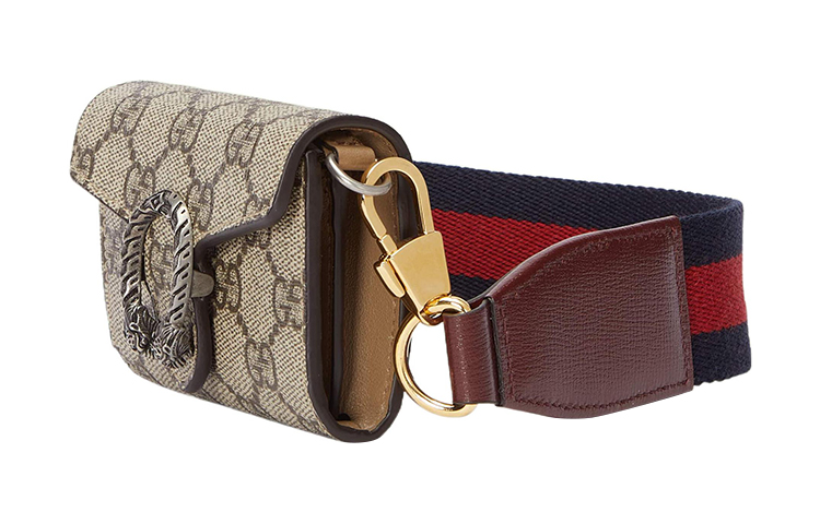 Сумка через плечо Dionysus Canvas, Кошелек Extra Mini Женская Ebony GUCCI — фото 4