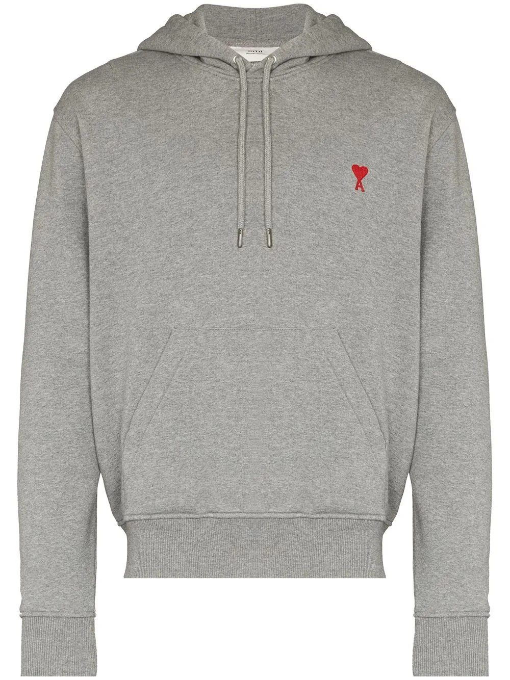 

Худи с вышивкой Ami de Coeur AMI Paris, серый