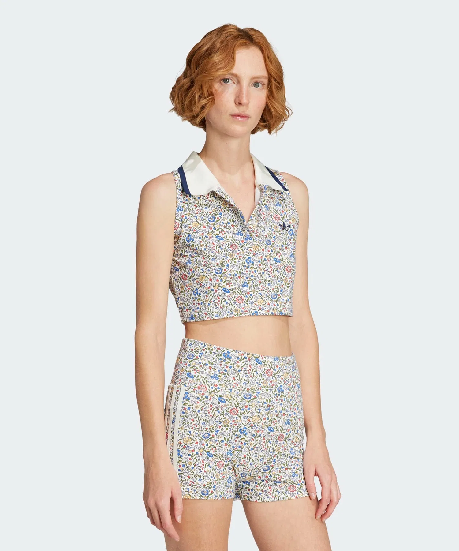 Укороченная футболка-поло без рукавов adidas Originals × Liberty London / adidas Originals