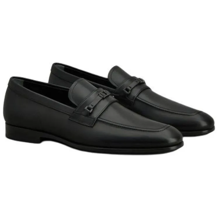 TOD'S KATE Кожаные лоферы из коровьей кожи мужские Black — фото 4