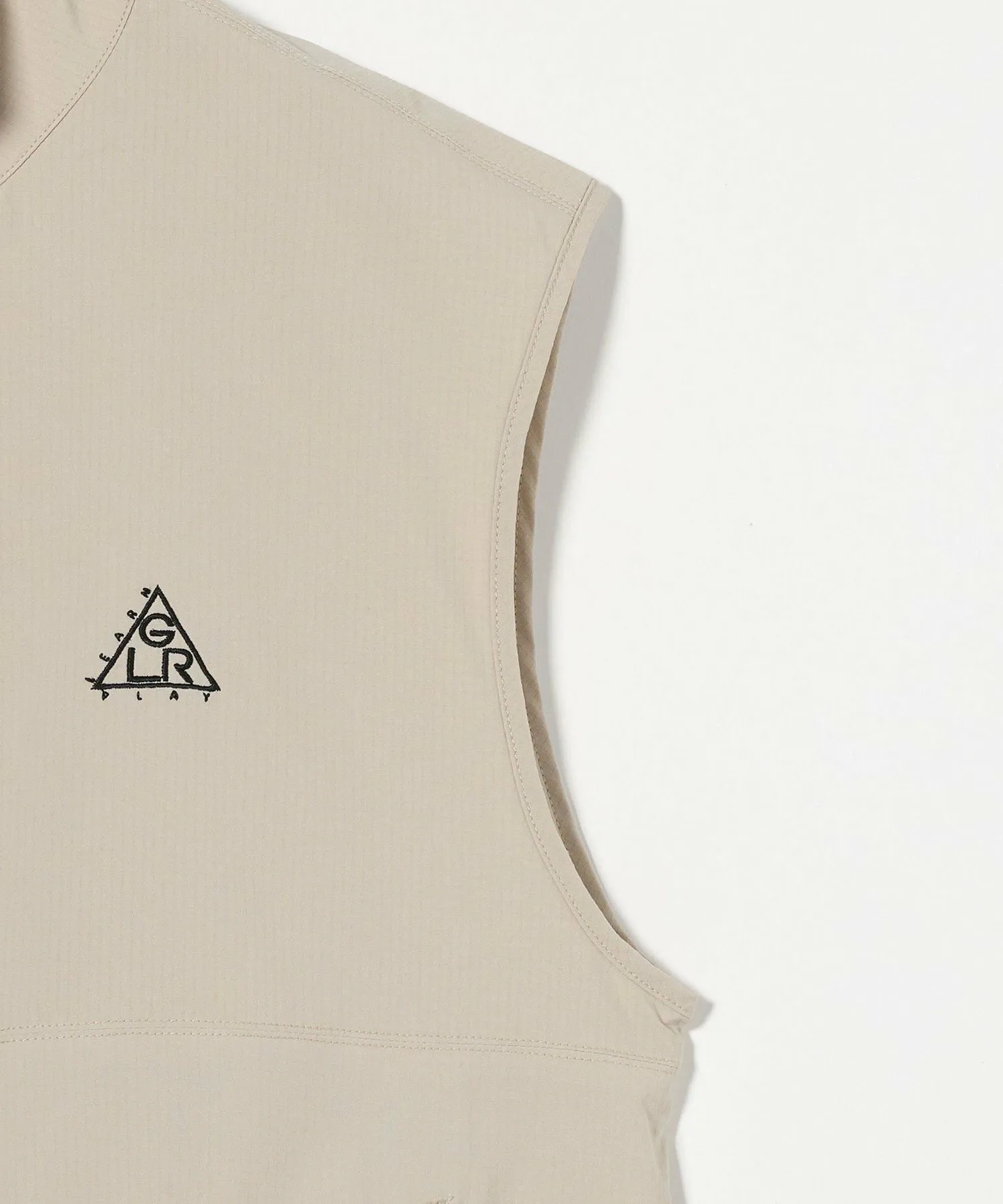 Жилет на молнии / Детский 140-160 см - Защита от УФ-излучения - United Arrows Green Label Relaxing, NATURAL — фото 4