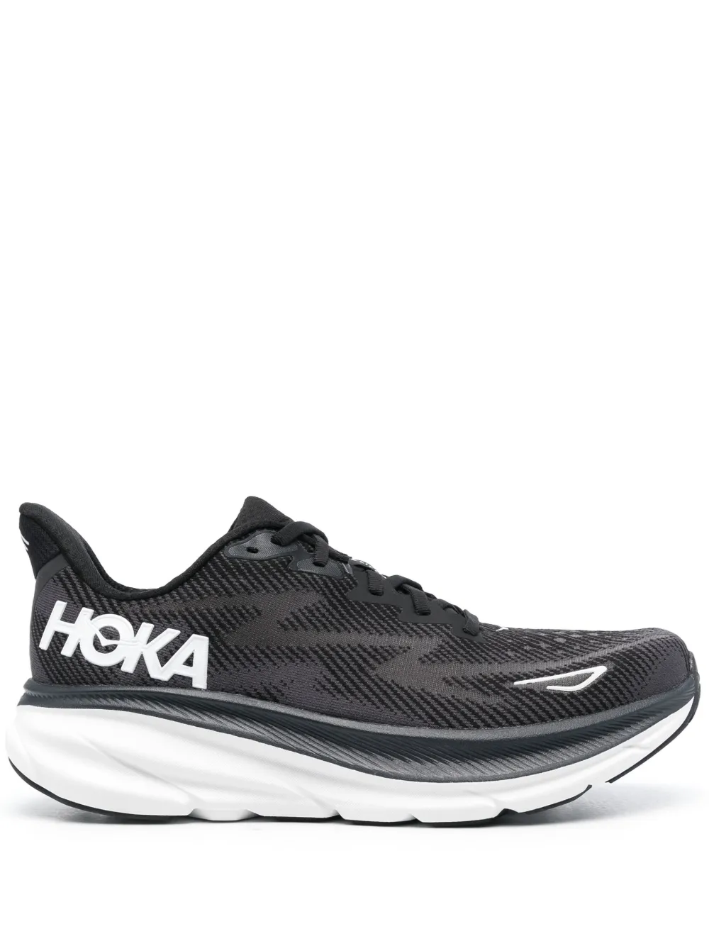 

Кроссовки Clifton 9 на шнуровке HOKA, черный