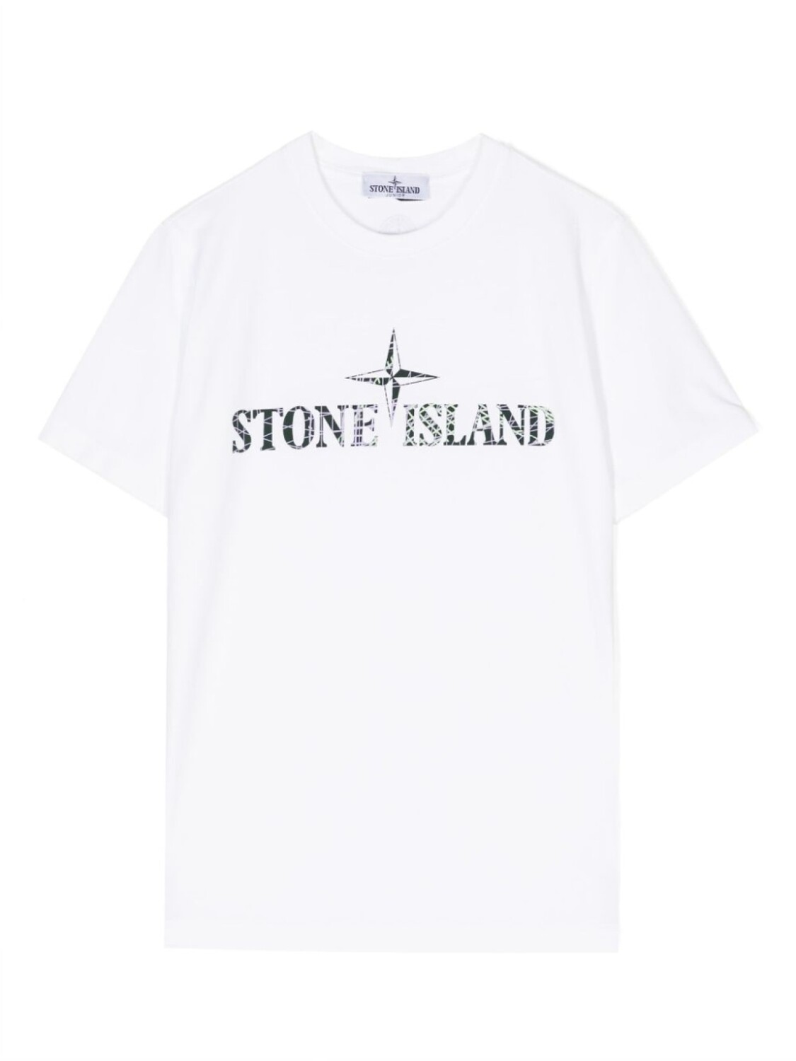 

Stone Island Junior футболка с логотипом Compass, белый