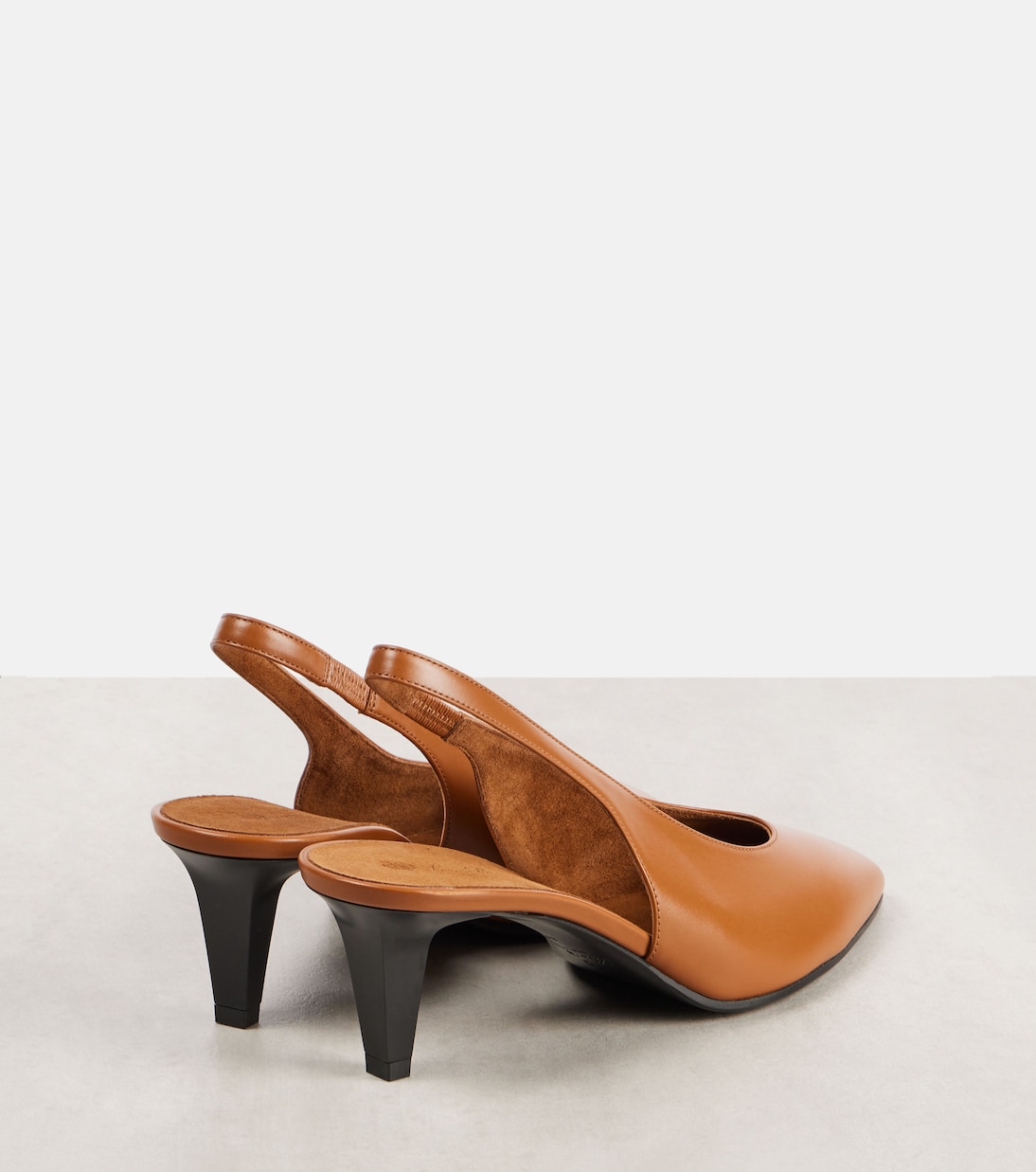 Ребекка кожаные туфли-лодочки на ремешке Loro Piana, Saddle Brown — фото 2