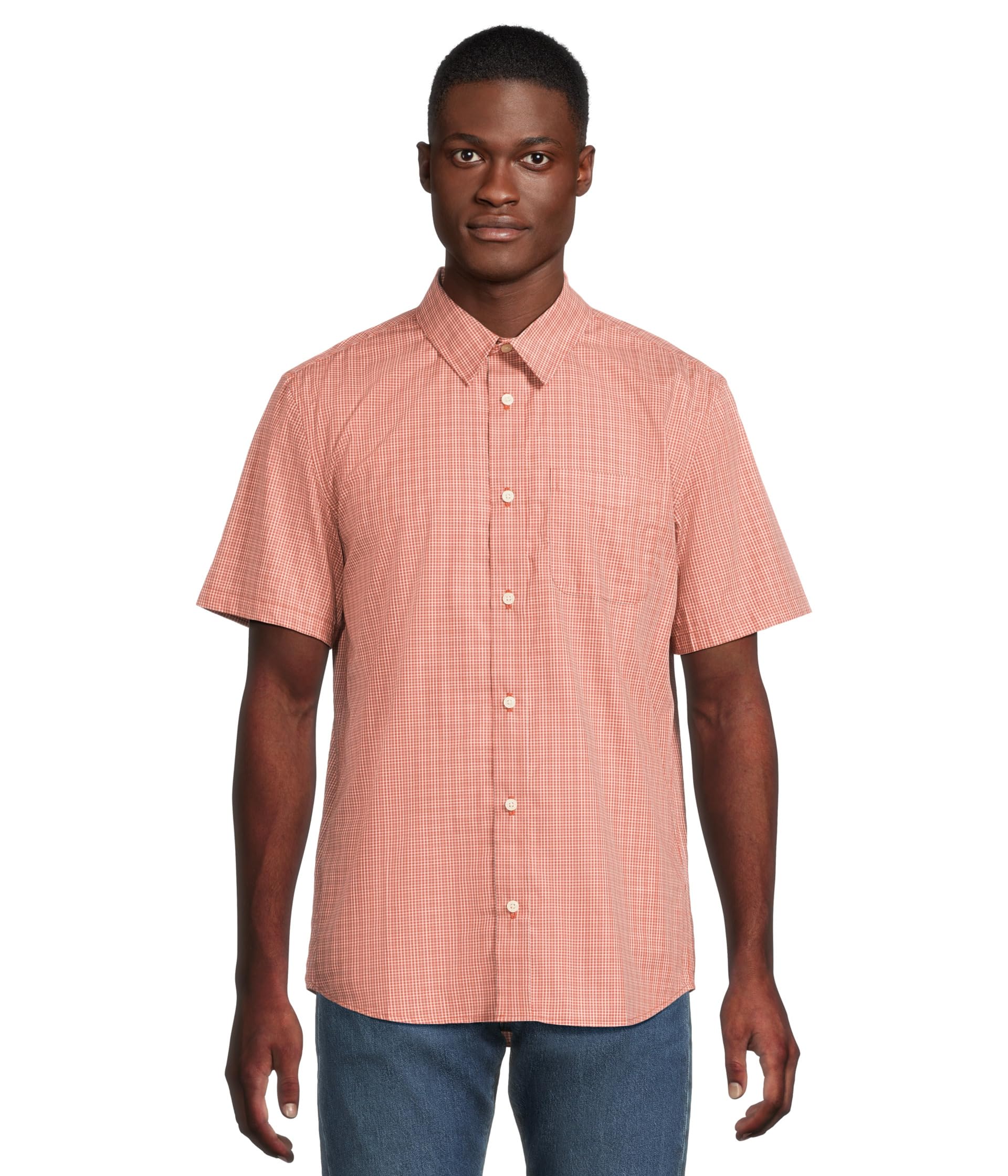 

Рубашка Pendleton Academy Shirt Short, цвет Brick/Blue Plaid