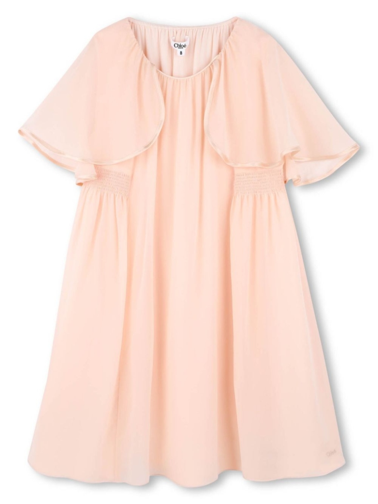 

Chloé Kids шелковое платье, розовый