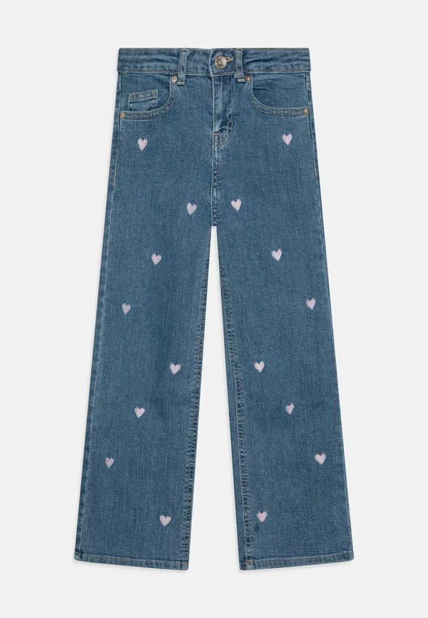 Джинсы клеш Only Girls, wide fit kogjuicy wide leg fit flared jeans, светло-голубой деним/розовый — фото 2