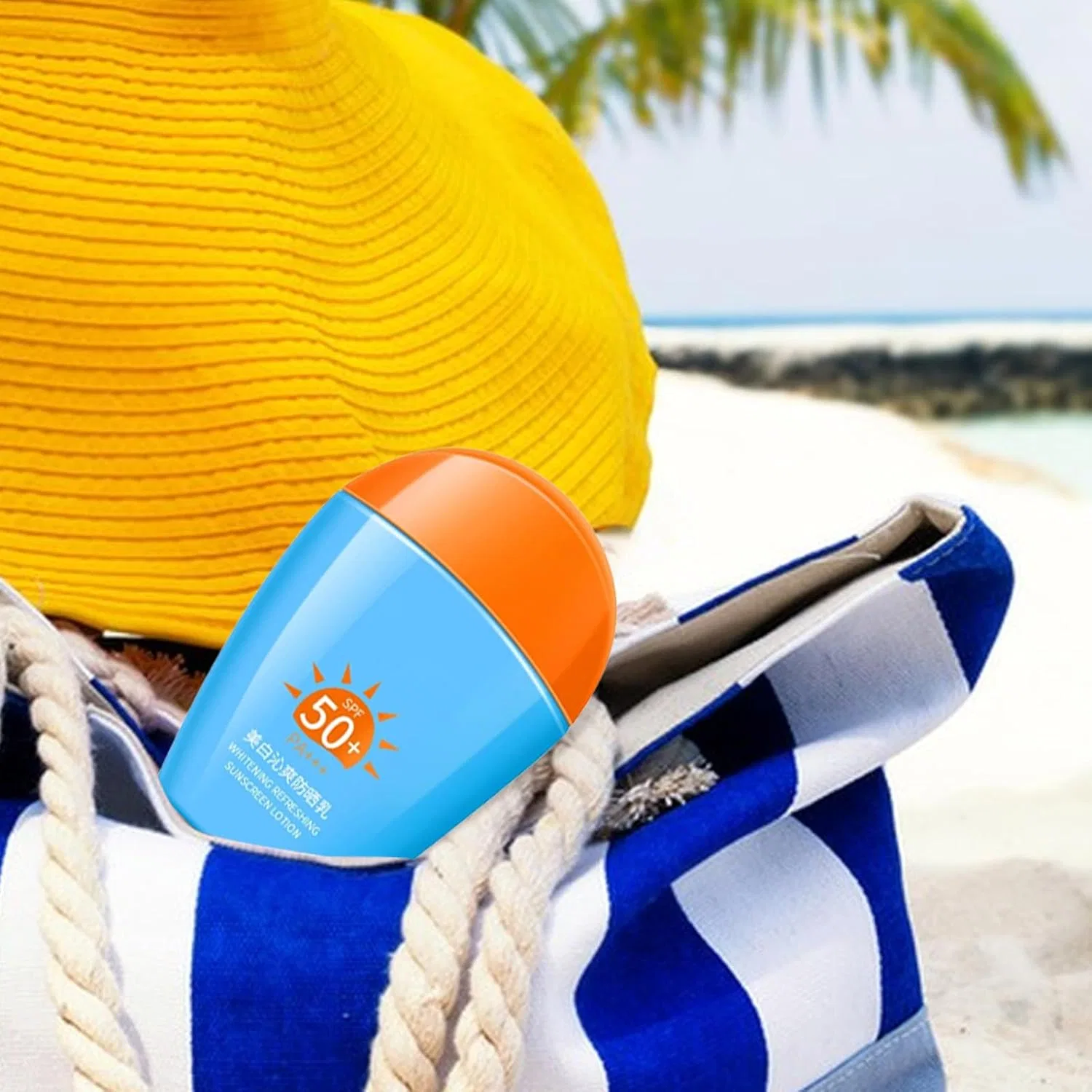 Солнцезащитный крем для лица и тела SPF 50+ PA+++ Yidaify 60 г белый — фото 3