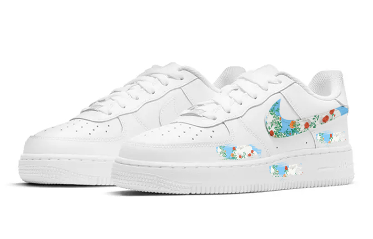 

Кроссовки Nike Air Force 1 Skateboard Shoes Women's Low-Top White Blue, Белый, Кроссовки Nike Air Force 1 Skateboard Shoes Women's Low-Top White Blue