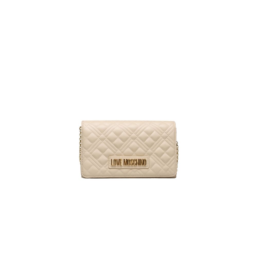 

Бежевая полиэтиленовая женская сумка через плечо LOVE MOSCHINO