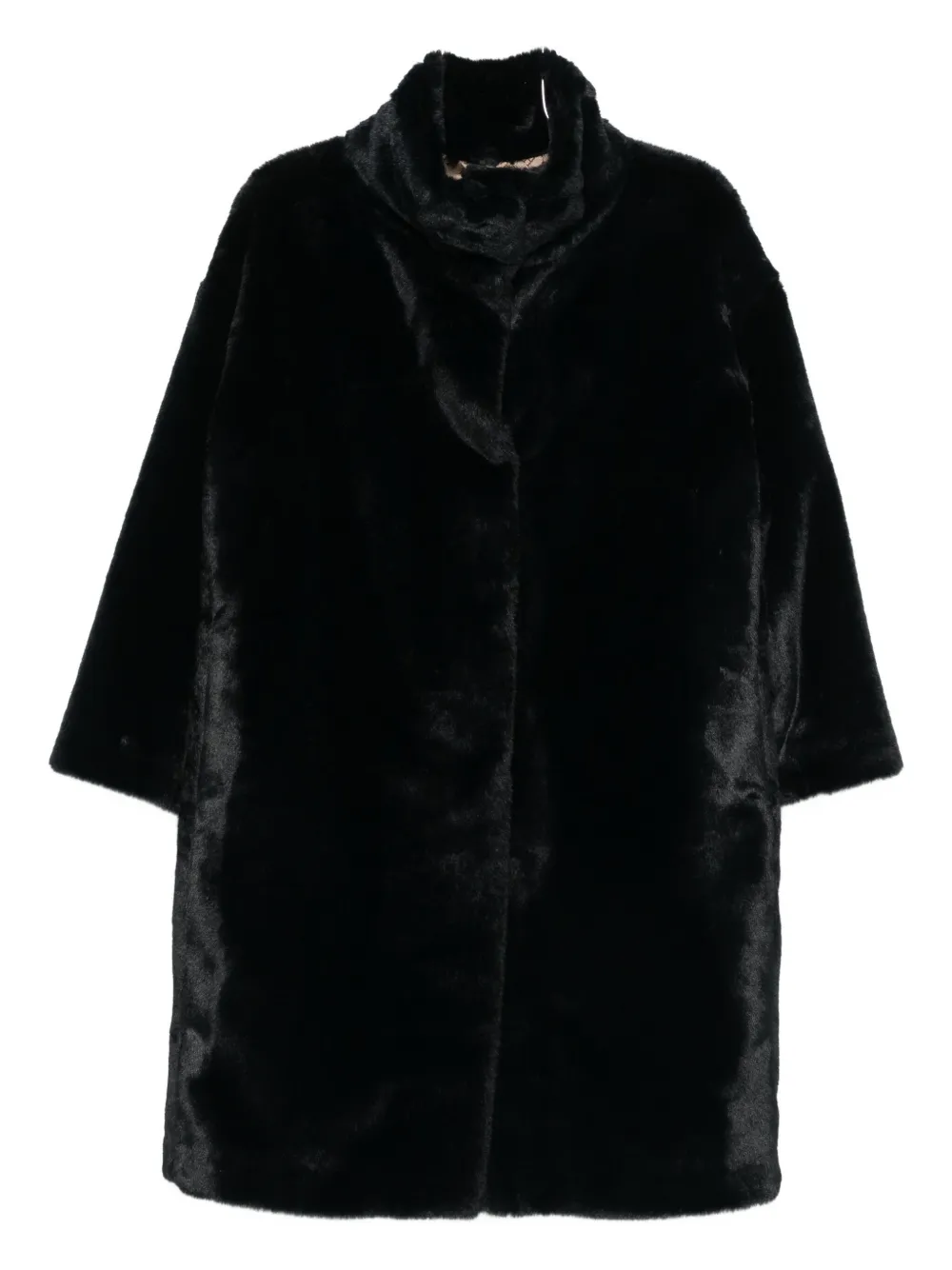 

Шуба с воротником-стойкой Herno, черный