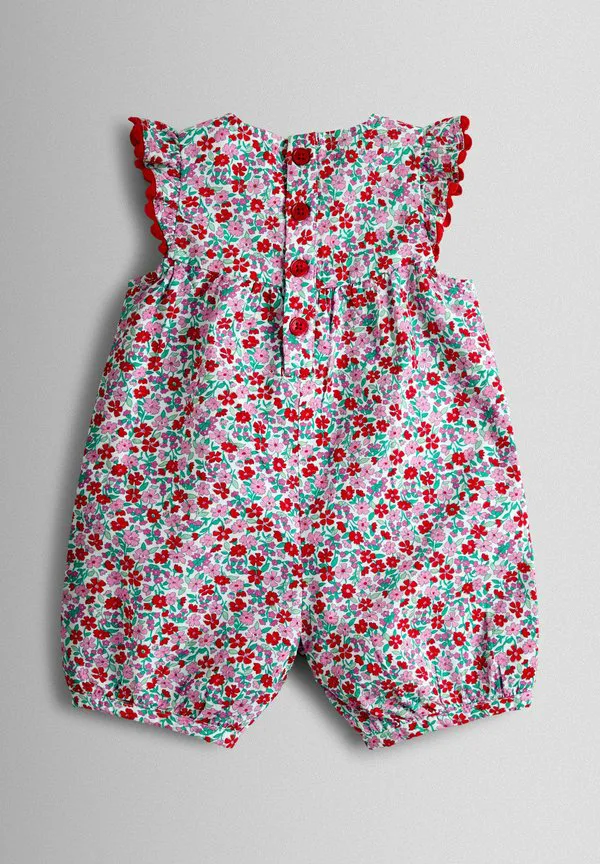 Комбинезон-Ромпер стандартного кроя с оборками на плечах Jojo Maman Bébé, Red Floral — фото 2