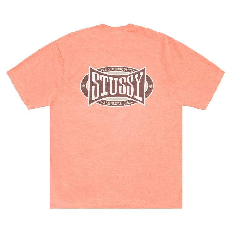 

Футболка Stussy Champion Oval Tee Pigment Dyed 'Sherbert'