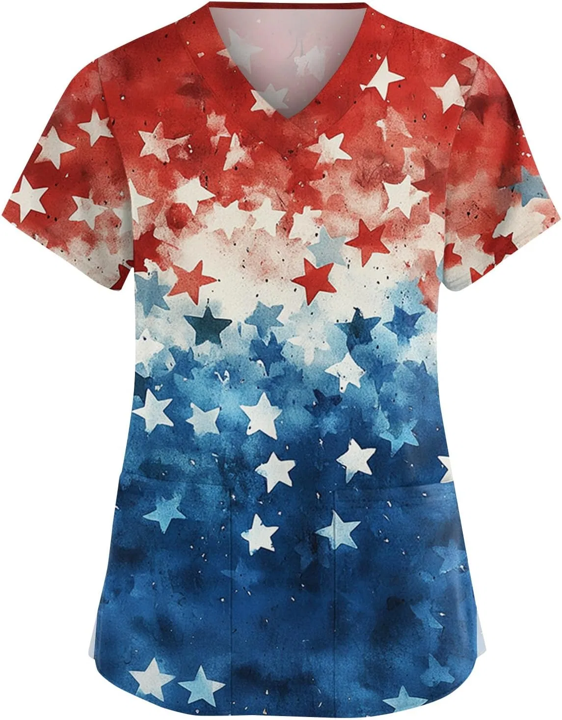 Женская футболка с патриотическим принтом, American Flag, цвета 3-blue