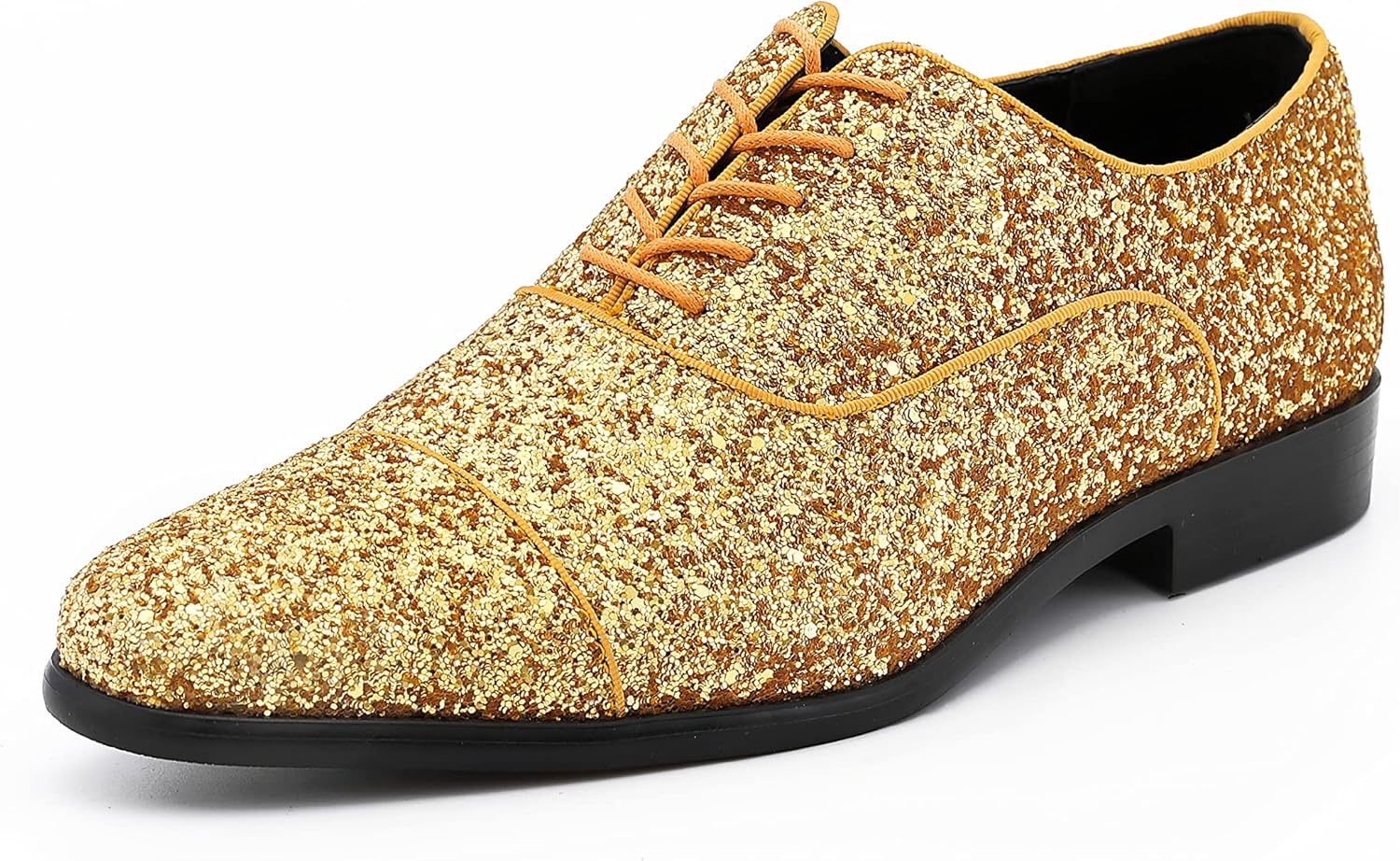 

Мужские туфли Amali Barnes с блестками, украшенные глиттером, лоферы-слипы для смокинга - оригинальные мужские туфли для торжеств, большие в размере - выбирайте на полразмера меньше, Gold (Lawrence)