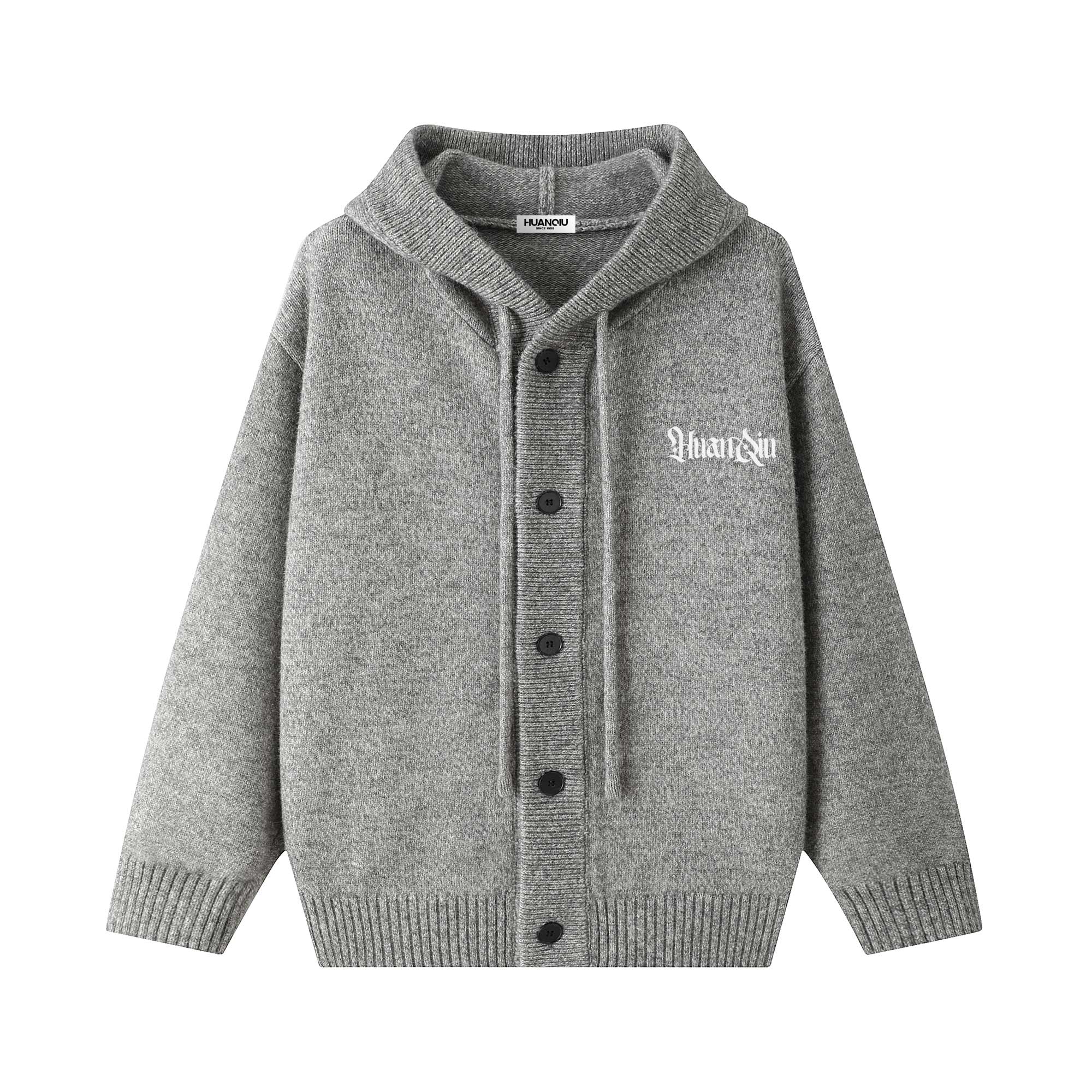 

Кардиган с капюшоном Unisex Moderate HUANQIU, темно-серый