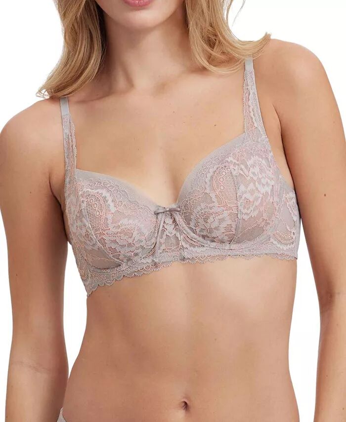

Женский кружевной бюстгальтер-балконет Minx Skarlett Blue, серый